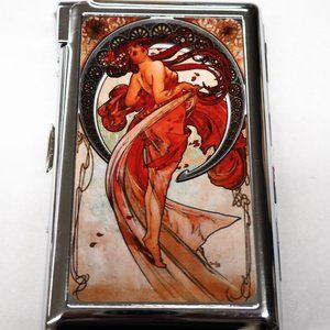 Cool Art Deco Cigarette Case With Built in Butane Lighter
